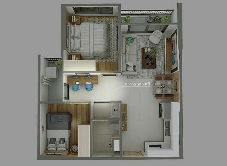 Không gian thiết kế sáng tạo của căn hộ vừa và nhỏ