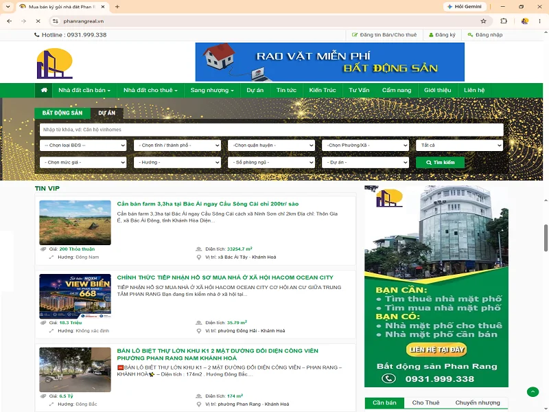 Cổng Thông Tin Bất Động Sản Uy Tín Hàng Đầu Tại Phan Rang