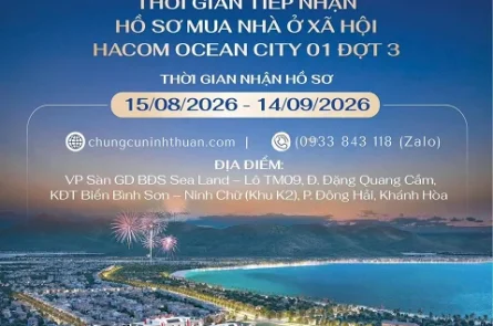 CHÍNH THỨC TIẾP NHẬN HỒ SƠ MUA NOXH HACOM OCEAN CITY ĐỢT 3